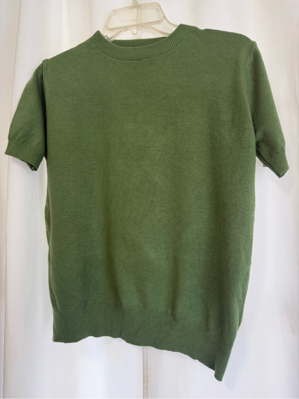 Green Short Sleeve Knit Top